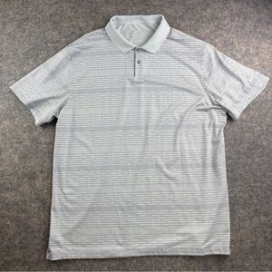 Nike Dri-Fit Standard Fit Golf Polo Mens CK7134-043 Gray Geometric Pattern Sz XL